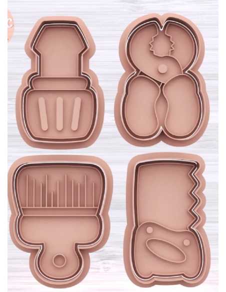 SET CORTANTE + STAMP x4u HERRAMIENTAS 9cm