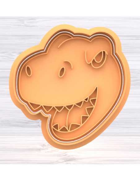 CORTANTE + STAMP 8cm DINO CARITA (D5)
