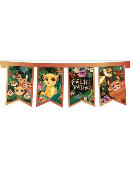 BANDERIN FELIZ CUMPLE ANIMALITOS DISNEY x1