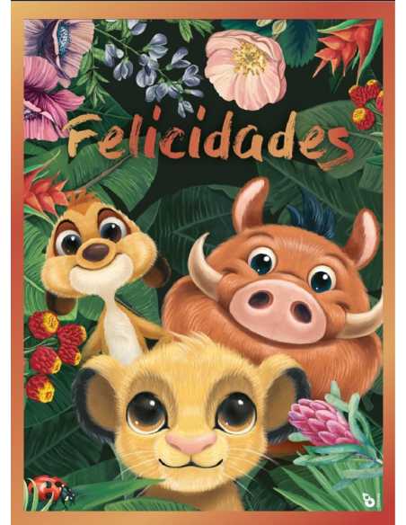 AFICHE FELIZ CUMPLE ANIMALITOS DISNEY x1