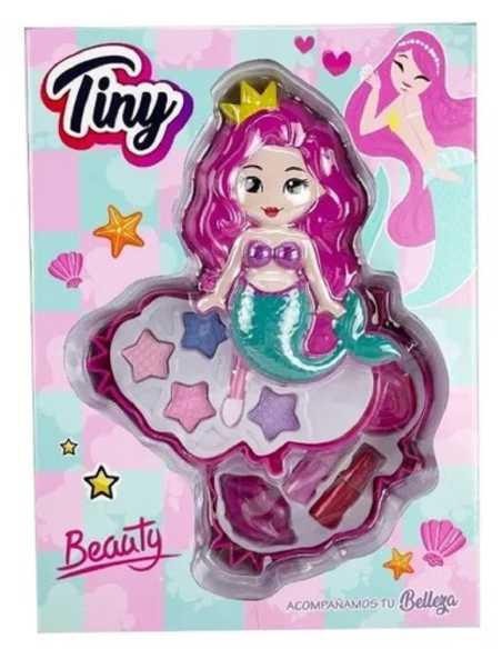 SET DE MAQUILLAJE SIRENA 30,5x18x3cm SOMBRAS LAPIZ PINCEL