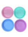 MOLDE SILICONA INDIVIDUAL REDONDO 24,5x3,5cm COLORES PASTELES