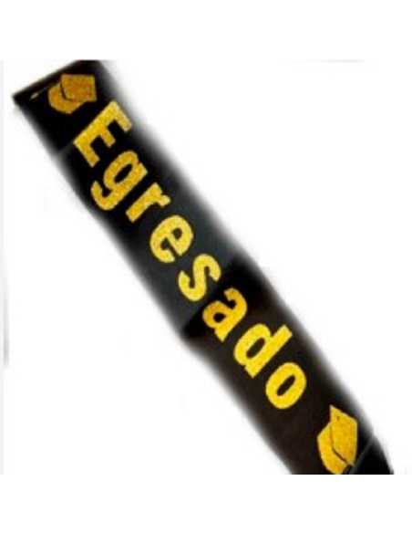 BANDA EGRESADO PREMIUM CON LETRAS DORADAS x1