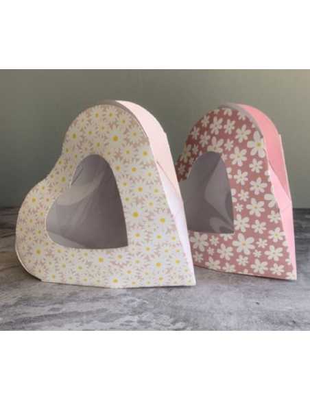 CAJA CORAZON FLORES