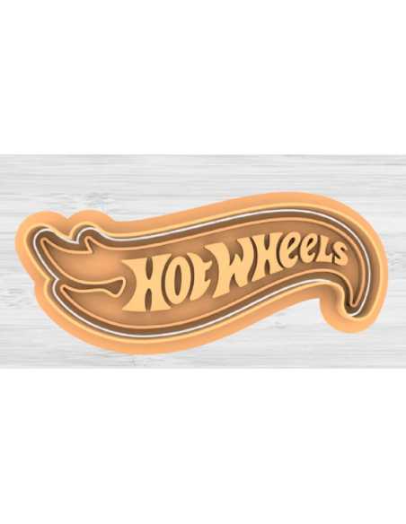 CORTANTE + STAMP 10cm HOT WHEELS LOGO