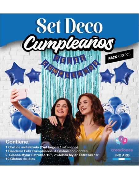 SET DECORACION COMPLETO AZUL