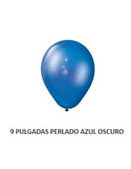 GLOBOX GLOBO PERLADO 9" AZUL OSCURO x 25