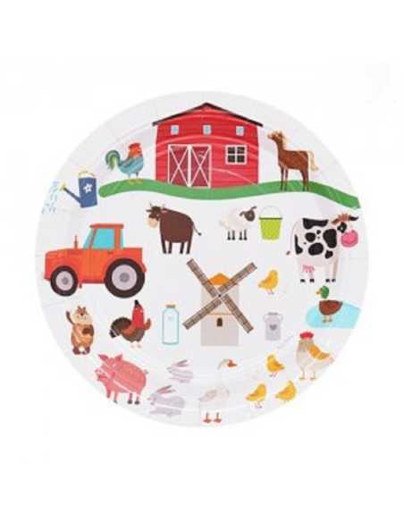 PLATO DE POLIPAPEL 17cm GRANJA x 6