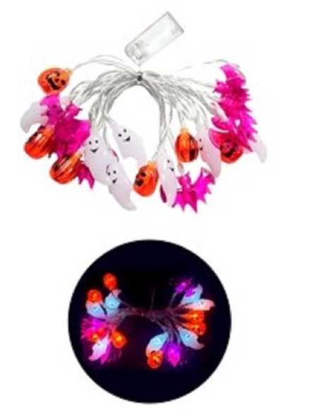 GUIRNALDA LED 20 LUCES MURCIELAGOS 2,80mts PILA AA CALIDA