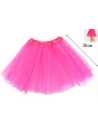 TUTU LISO 3 CAPAS 30cm FUCSIA