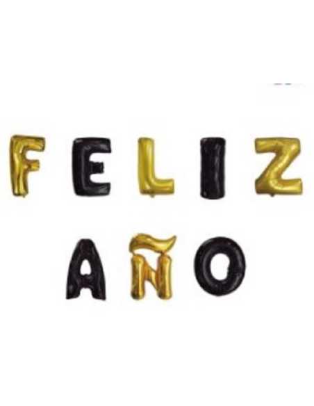 GLOBO METALIZADO SET FELIZ AÑO