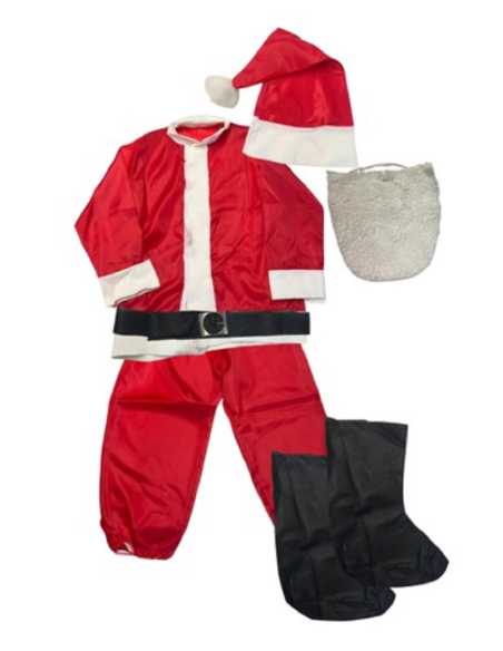 DISFRAZ ADULTOS PAPA NOEL ACETATO C/BARBA