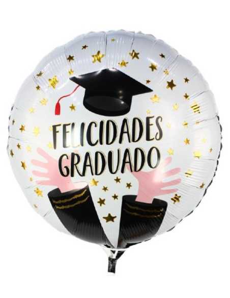 GLOBO METALIZADO 10" CH1 EGRESADO 25cm x 1