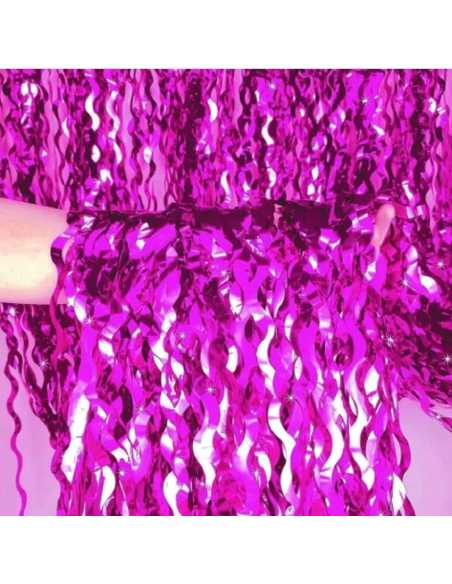 CORTINA METALIZADA ONDAS 1x2m VIOLETA
