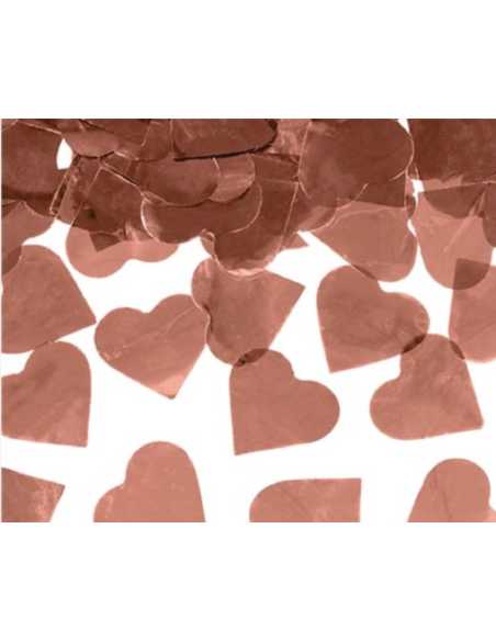 CONFETTI METALIZADO CORAZON 1,5cm x 20gr ROSA GOLD
