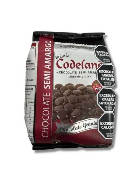 MINI MEDALLON CHOCOLATE TELGOPOR SEMI AMARGO SIN AZUCAR x 200g