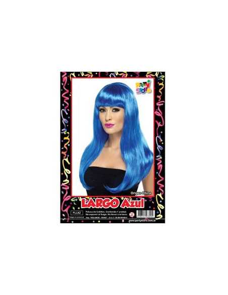 PELUCA LARGO COLOR AZUL PLLAZ