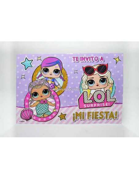 INVITACION LIBRITO LOL SURPRISE X 10