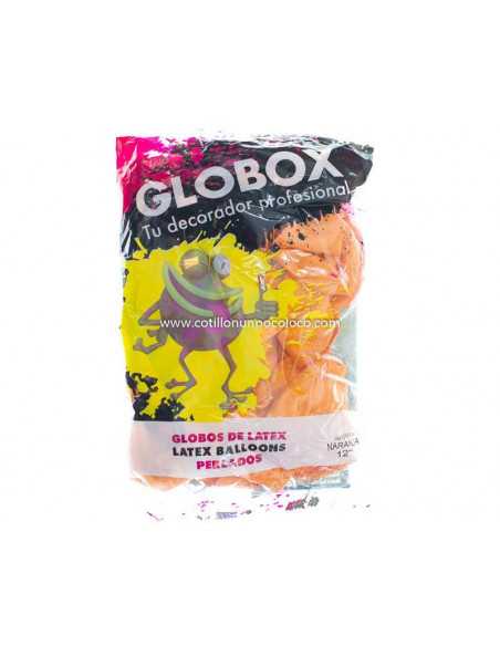 GLOBO 12" PERLADO LISO NARANJA x50