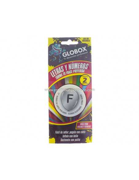 GLOBO x12" STD PLATA LETRA F x2