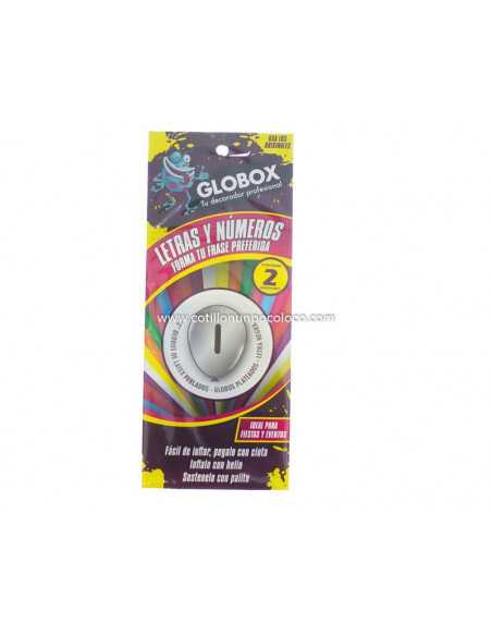 GLOBO x12" STD PLATA LETRA I x2