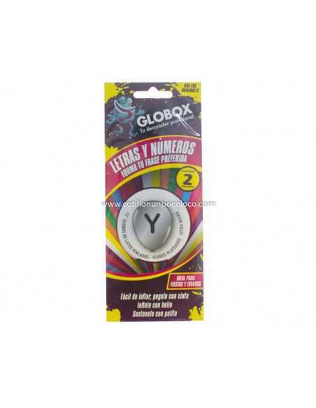 GLOBO x12" STD PLATA LETRA Y x2