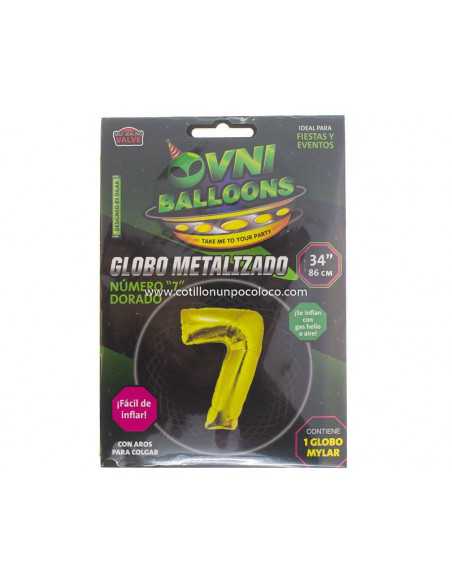 OVN-SL1 34" GLOBO DORADO NUMERO 7 x1 METALIZADOS