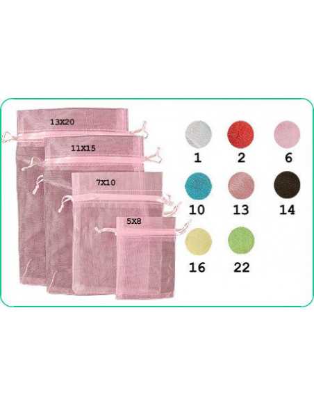 BOLSA TUL LISA 7x10 TURQUESA x10