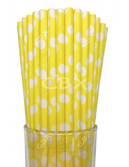 SORBETE POLIPAPEL 20cm X25 AMARILL LUNAR BCO