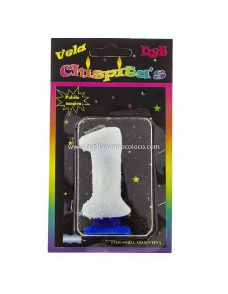 VELA NUMEROTE BRILLO CELESTE 1