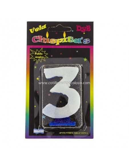 VELA NUMEROTE BRILLO CELESTE 3