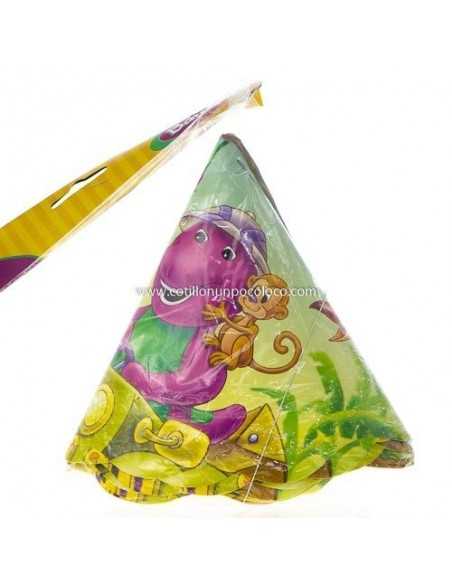 GORRO FELIZ CUMPLE BARNEY X8