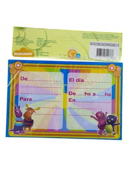 INVITACIONES BACKYARDIGANS X10