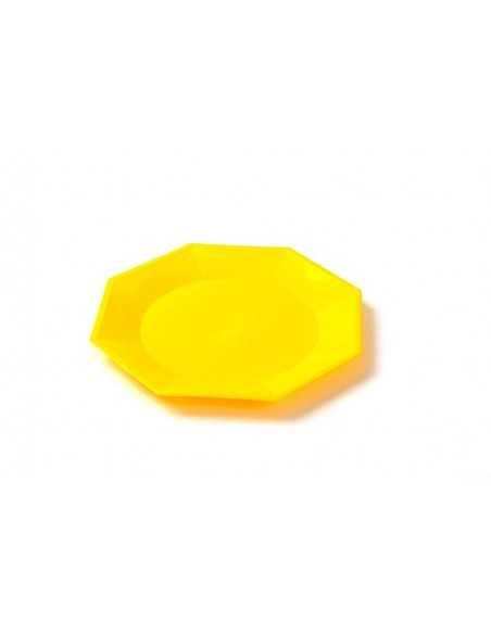 PLATO PARA POSTRE 17CM COLOR X 1 AMARILLO