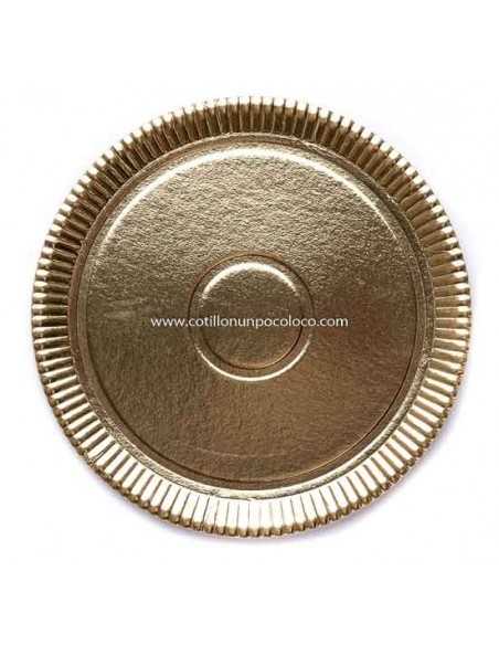 BANDEJA REDONDA C/B C. 35cm/N° 7 ORO PLATO