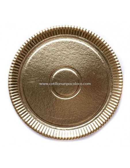 BANDEJA REDONDA C/B C. 38,6cm/N8 ORO PLATO