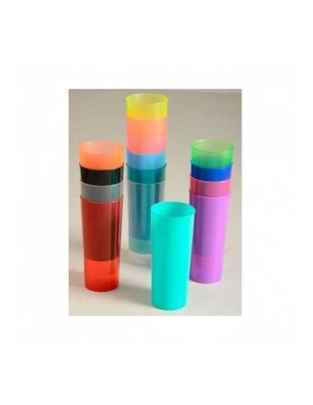 TRAGO LARGO PLASTICO COLOR 280cc x1 CORAL