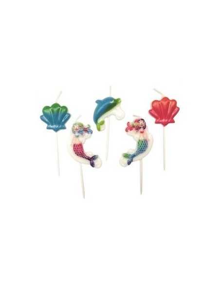 VELAS FORMA SET SIRENITAS x 5 PIEZAS VS15